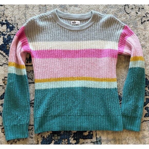 Bundle of Girl's Sweaters Cat & Jack Size 14-16 Pink Green Cardigan Pull Over - Picture 6 of 10